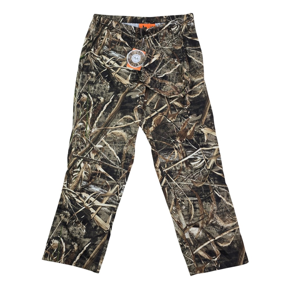 Field & Stream Packable Rain Pant Mens XL Realtree Max 5 Camo Waterproof Hunting